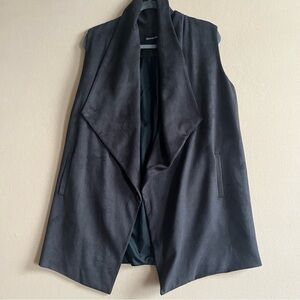 Estelle and Finn Women’s Dark Gray‎ Open Front Lagenlook Vest Jacket in M
